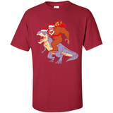 Bigfoot Riding Dinosaurus T-Shirt Funny Bigfoot Santa - Shirt
