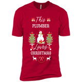 This Plumber Loves Christmas Tree Shirt with Snowman