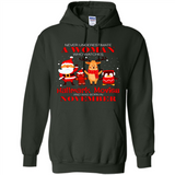Never Underestimate A November Woman Watches Hallmark Movies Sweatshirt PINGPONG