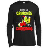 Drink Up Grinches it_s Christmas - Merry Xmas Sweatshirt - Canvas Long Sleeve T-Shirt