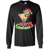 Christmas Merry Goatmas Goat Shirt Santa Hat - Long Sleeve T-Shirt