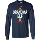 Grandma Elf Shirt -Family Matching Christmas Pajamas - Long Sleeve T-Shirt