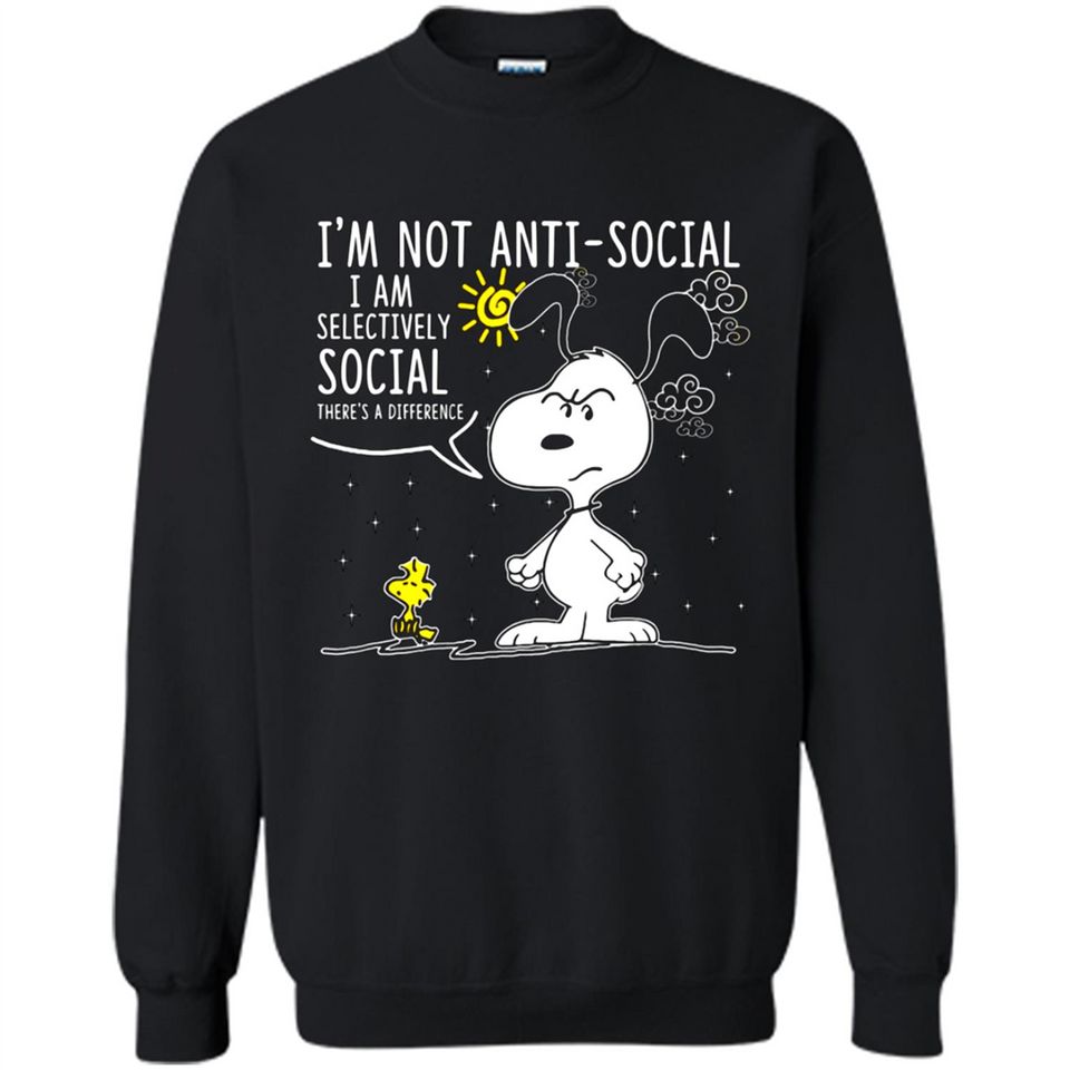 Snoopy I'm Not Anti-Social I Am Selectively Social