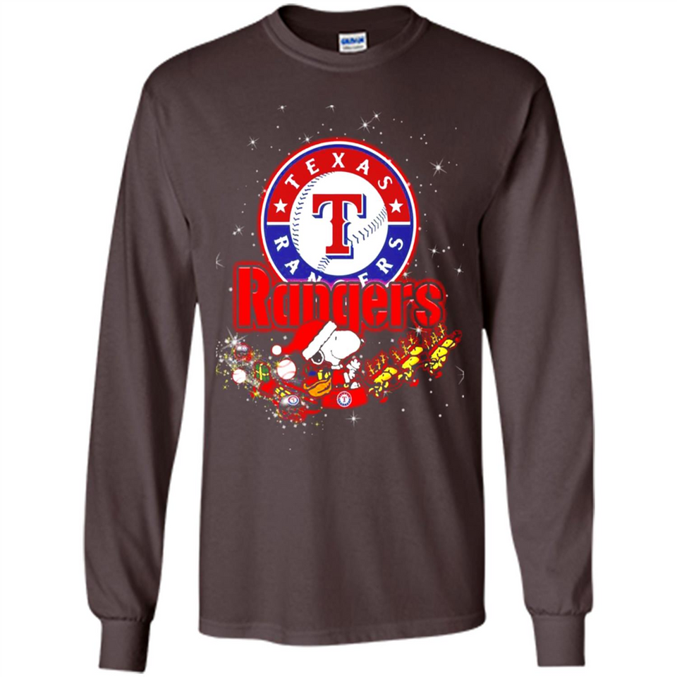 Snoopy Christmas Texas Rangers - Long Sleeve T-Shirt