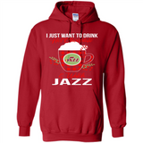 I Just Want To Drink Hot Chocolate & Watch Utah Jazz Ugly Christmas Sweater PINGPONG