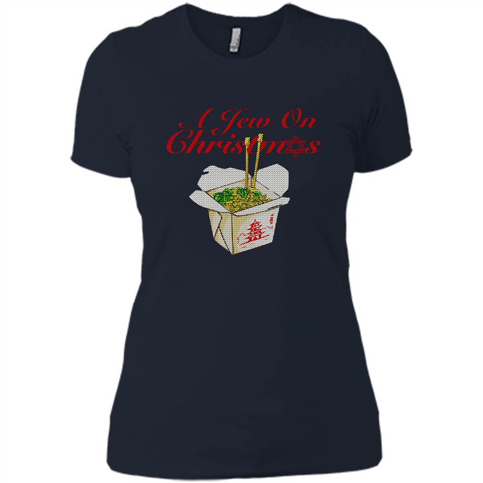 Christmas Ugly Sweater A Jew On Christmas - Ladies' Boyfriend T-Shirt