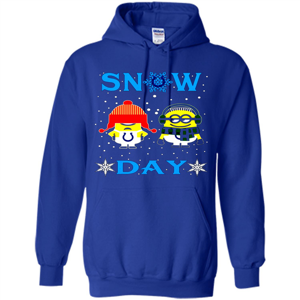 Snow Day Shirt For Indianapolis Colts Vs Minion Fans pingpong