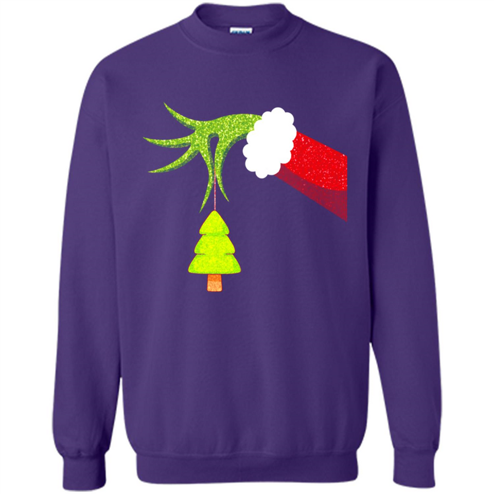 Funny Grinch Hand Holding Christmas Tree Ornament Christmas PING PONG