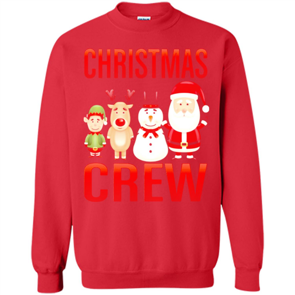 CHRISTMAS CREW Shirt X-mas Santa Snowman Reindeer Elf - Sweatshirt