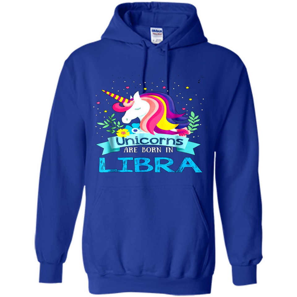 Unicorns are born in Libra Birthday Rainbow Gift Ladies Custom