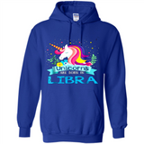 Unicorns are born in Libra Birthday Rainbow Gift Ladies Custom