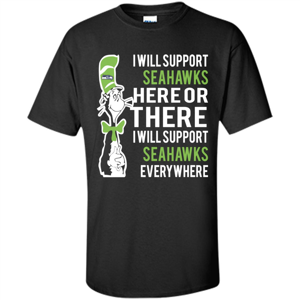 Shirt For Dr Seuss Cat And Seattle Seahawks Fans - Shirt