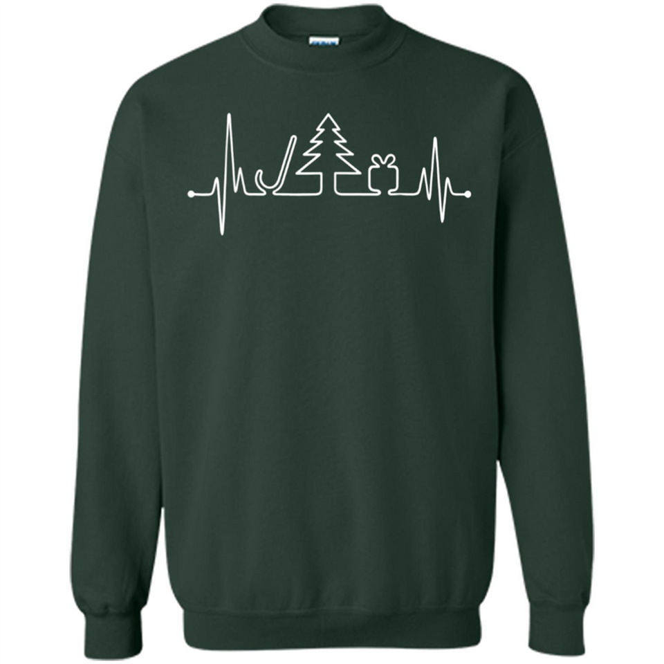 Heartbeat Christmas Tree T-shirt Funny Xmas Costume