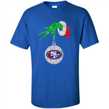Amazing tee San Francisco 49ers Glitter Grinch Monogram Ornament Christmas Gift - Shirt