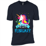 Unicorns are born in February Birthday Rainbow Gift Custom Ultra Cotton