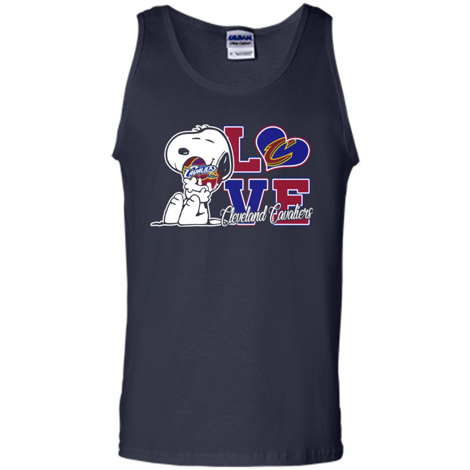 Snoopy loves NBA Cleveland Cavaliers - Tank Top