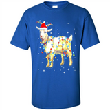 Christmas Lights Goat Wearing Santa Hat Funny Xmas - Shirt
