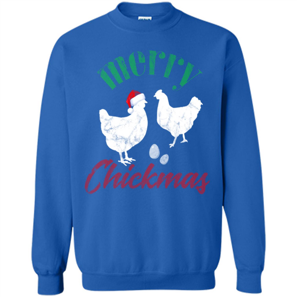 Christmas Chicken Shirt Santa Hens Lover Funny Farmer Gift - Sweatshirt