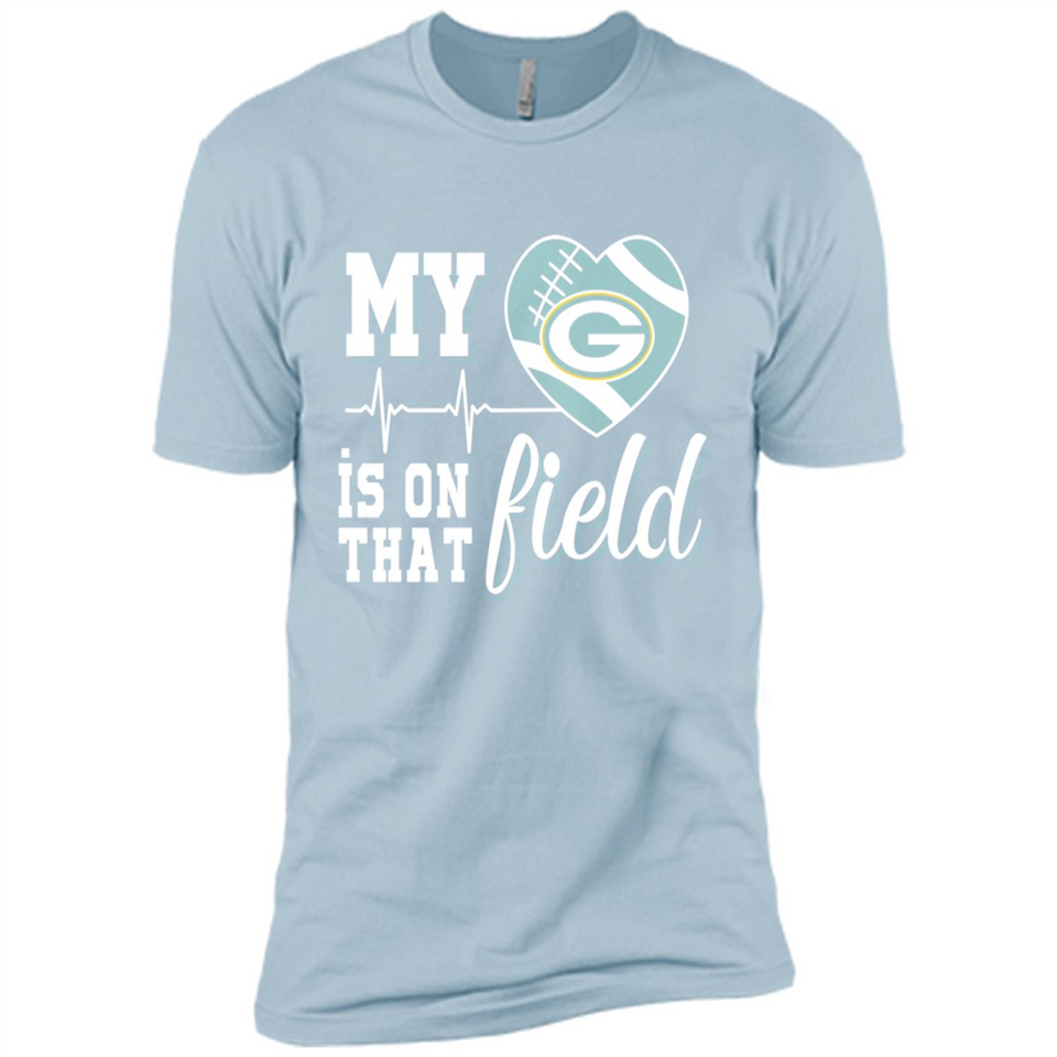 Green Bay Packers Football My Heart is on that Field - Premium Short Sleeve T-Shirt