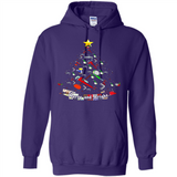 Merry And Bright Plumber Christmas Tree Shirt PINGPONG - Hoodie
