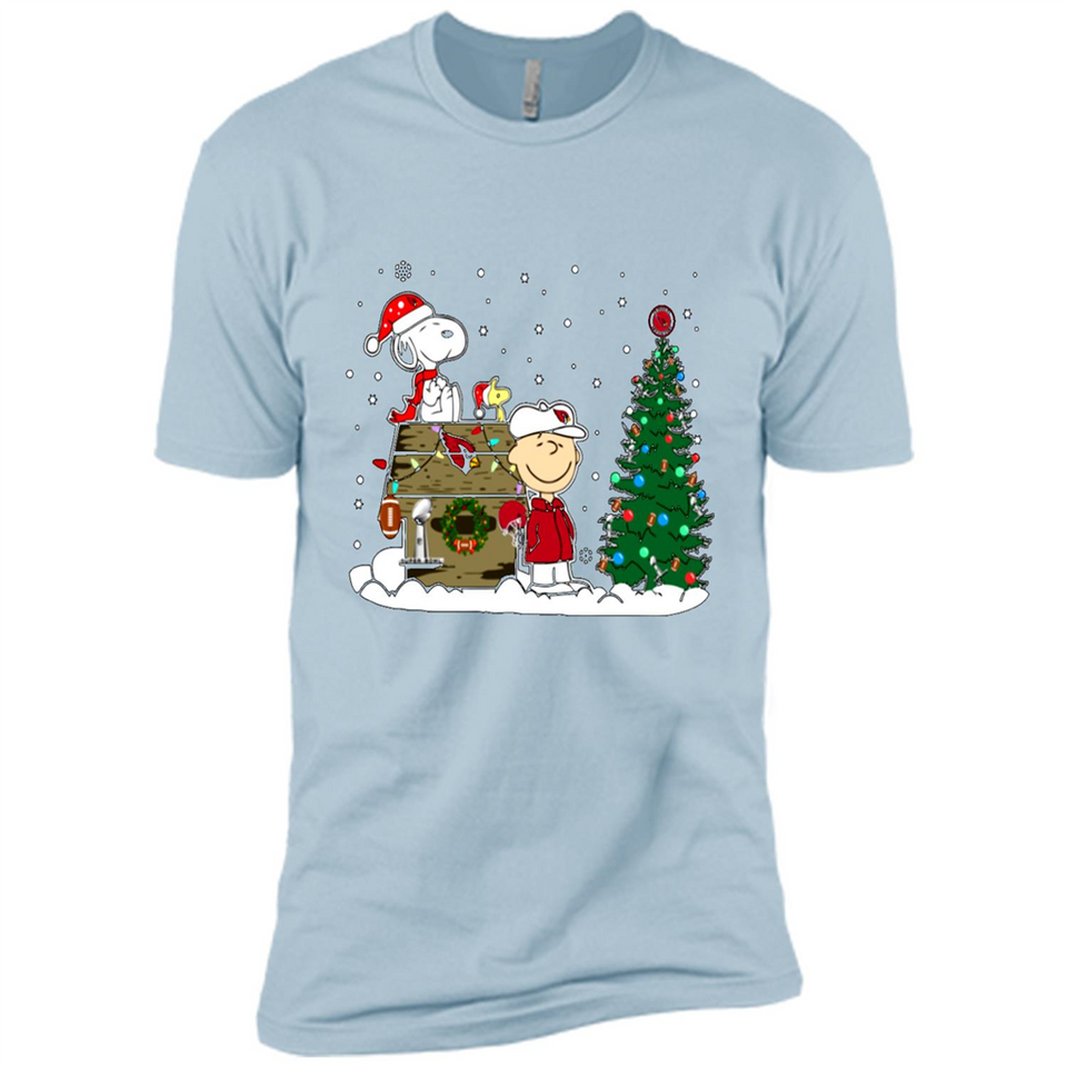 Arizona Cardinals Snoopy The Peanuts Movie Christmas Football Super Bowl pingpong - Premium Short Sleeve T-Shirt