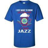 I Just Want To Drink Hot Chocolate & Watch Utah Jazz Ugly Christmas Sweater PINGPONG