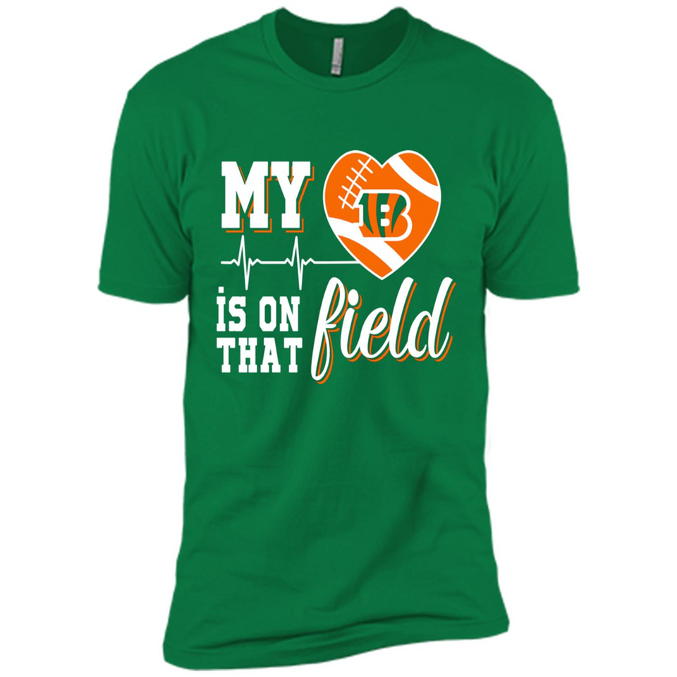 Cincinnati Bengals Football My Heart is on that Field - Premium Short Sleeve T-Shirt