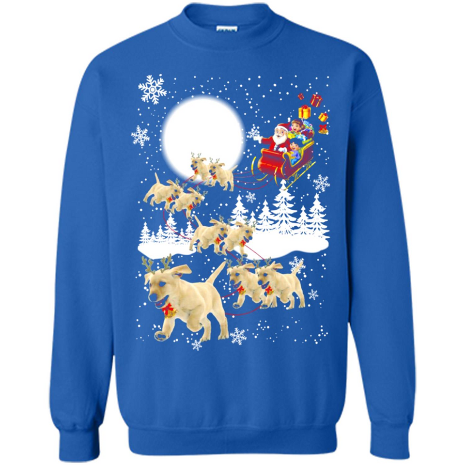 Christmas Santa Golden Retriever Sleigh For Labrador Retriever