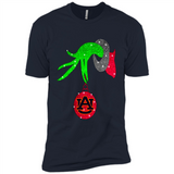 GRINCH HAND HOLDING AUBURN TIGERS GLITTER CHRISTMAS PINGPONG