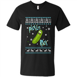 Rick and Morty Pickle Rick Ugly Christmas Sweater - Men's V-Neck