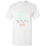 My Favorite Color is Christmas Lights Xmas Sporty T-Shirt - Shirt