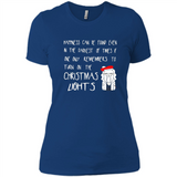 Christmas Ugly Sweater Christmas Lights - Ladies' Boyfriend T-Shirt