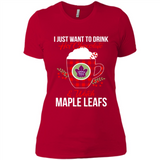 I Just Want To Drink Hot Chocolate & Watch Toronto Maple Leafs Ugly Christmas Sweater PINGPONG