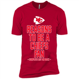 Reasons to be a Kansas City Chiefs Fan Complete List on Back - Premium Short Sleeve T-Shirt
