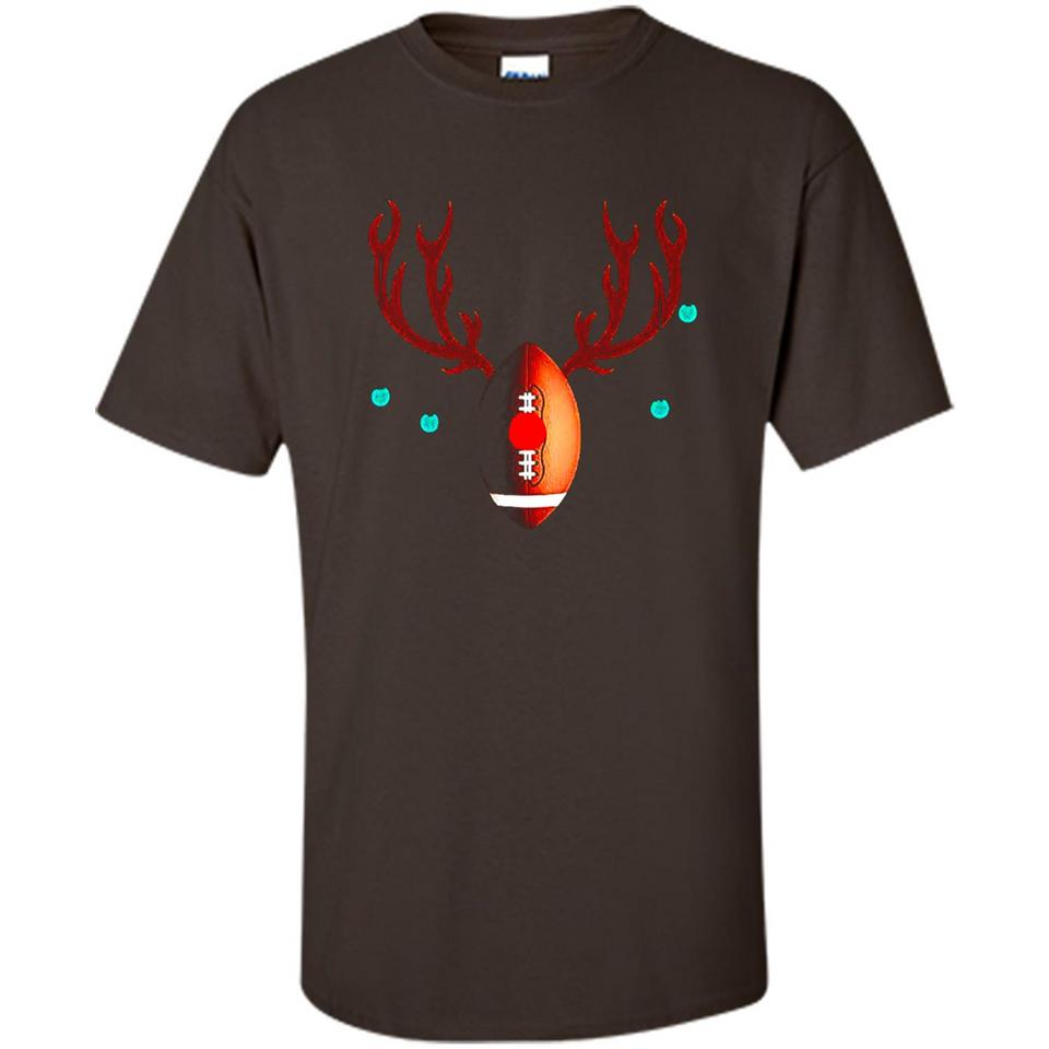 Football Christmas Shirt Reindeer Christmas Football Funny - Shirt