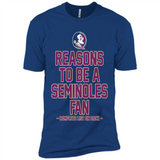 Reasons to be a Florida State Seminoles Fan Complete List on Back - Premium Short Sleeve T-Shirt