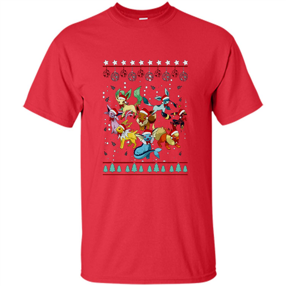 Pokemon Eeveelutions Ugly Christmas Sweater Perfect Christmas PINGPONG