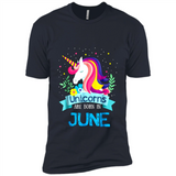 Unicorns are born in June Birthday Rainbow Gift Ladies Custom
