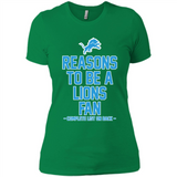 Reasons to be a Detroit Lions Fan Complete List on Back - Ladies' Boyfriend T-Shirt