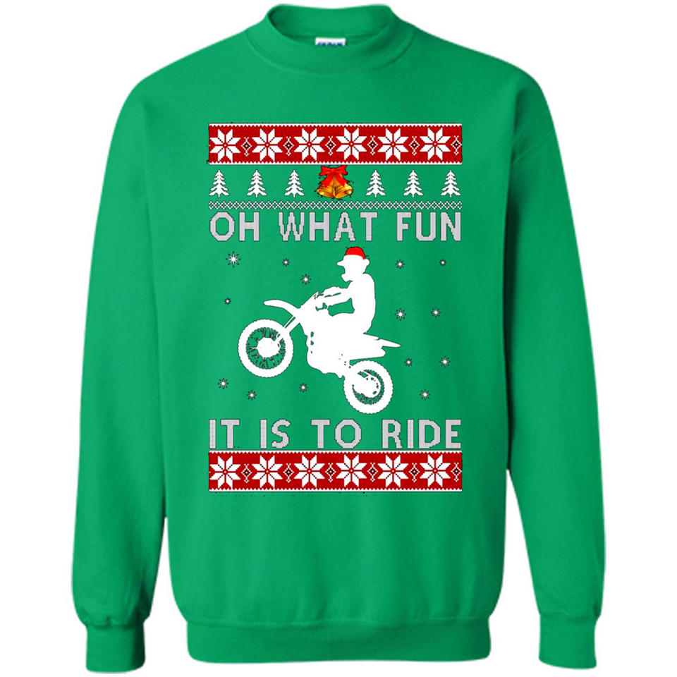 Motocross oh what fun it is to ride Christmas sweater PINGPONG