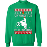 Motocross oh what fun it is to ride Christmas sweater PINGPONG