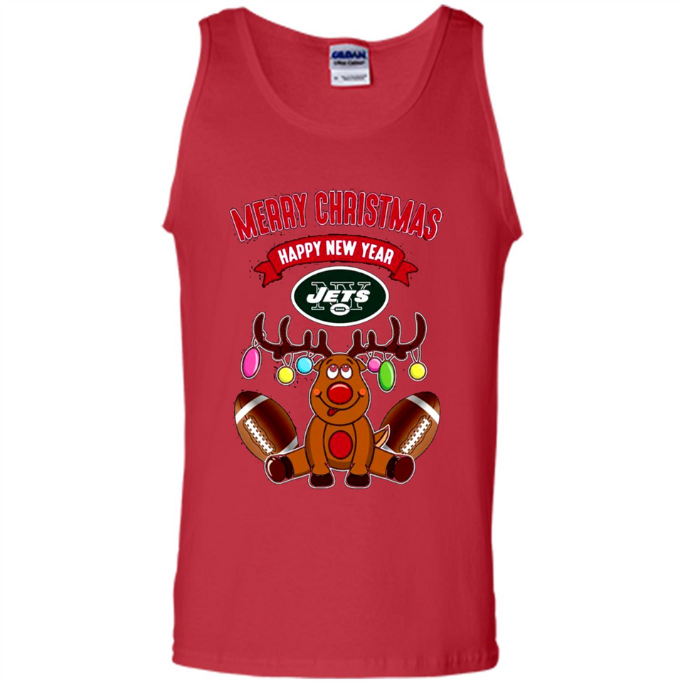 New York Jets NFL Reindeer Funny Merry Christmas And Happy New Year