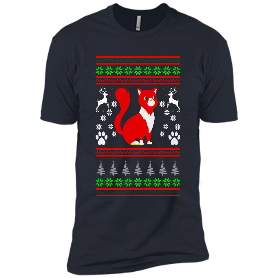 Christmas Ugly Sweater CUTE CATS UGLY CHRISTMAS SWEATERS - Premium Short Sleeve T-Shirt