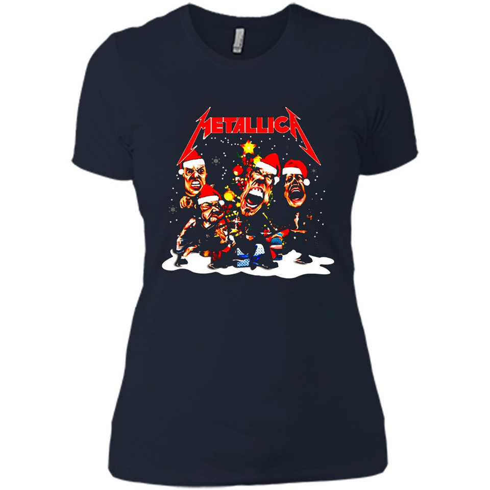 Metallica christmas sweatshirt hoodie long PINGPONG - Ladies' Boyfriend T-Shirt