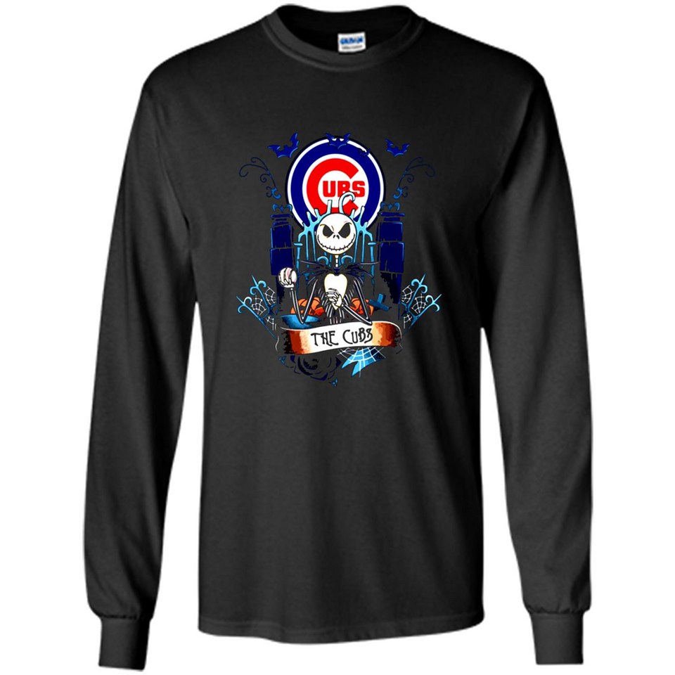 Chicago Cubs Halloween The Nightmare Before Christmas - Long Sleeve T-Shirt