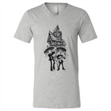 Mariachi Skeleton Shirt Dia De Los Muertos Tequila - Canvas Unisex V-Neck