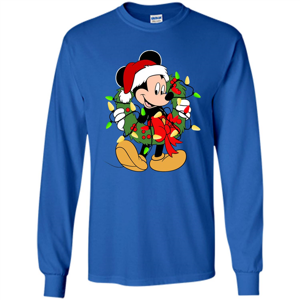 Disney Mickey Mouse Christmas Lights Sweatshirt - Long Sleeve T-Shirt