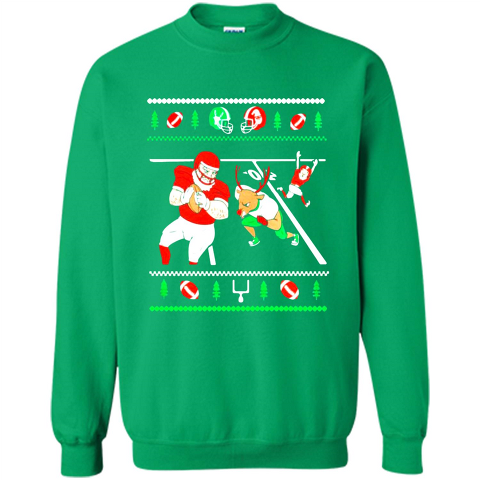 Santa vs Deer Football Ugly Christmas PINGPONG