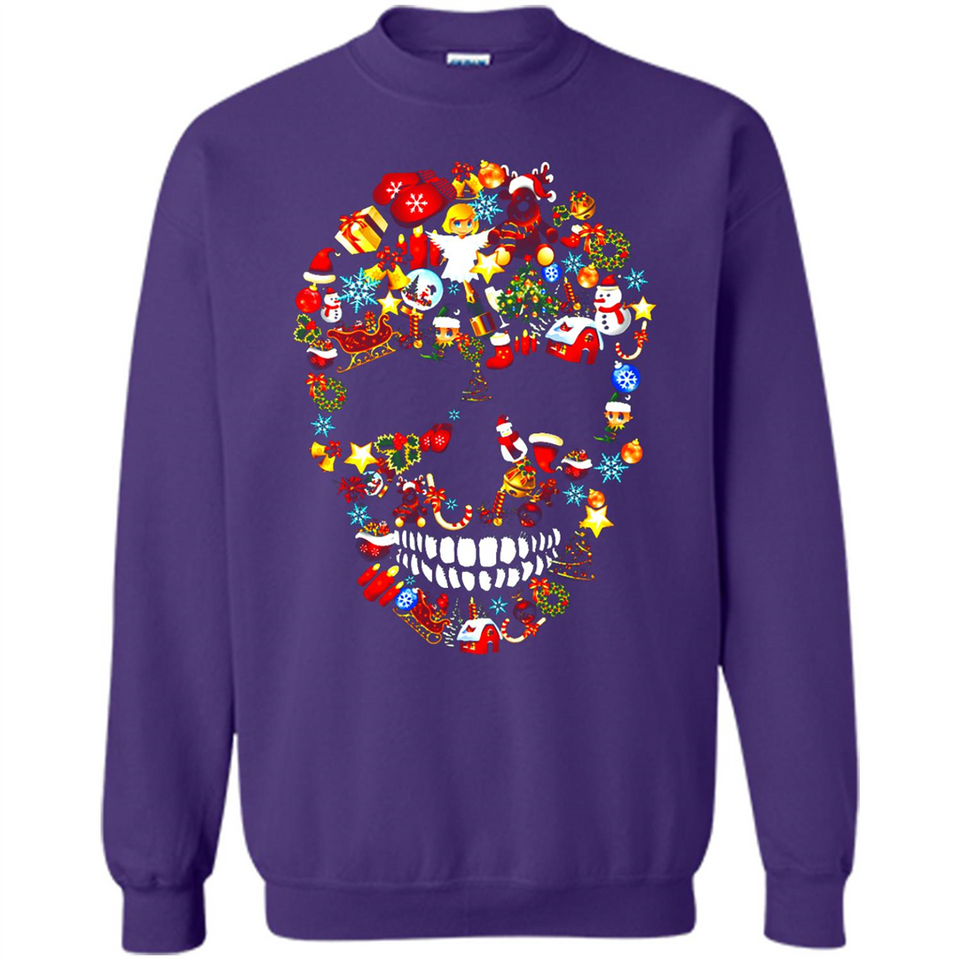 Skull Christmas Decorations Merry Xmas T-Shirt - Sweatshirt