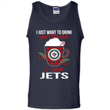 I Just Want To Drink Hot Chocolate & Watch Winnipeg Jets Ugly Christmas Sweater PINGPONG